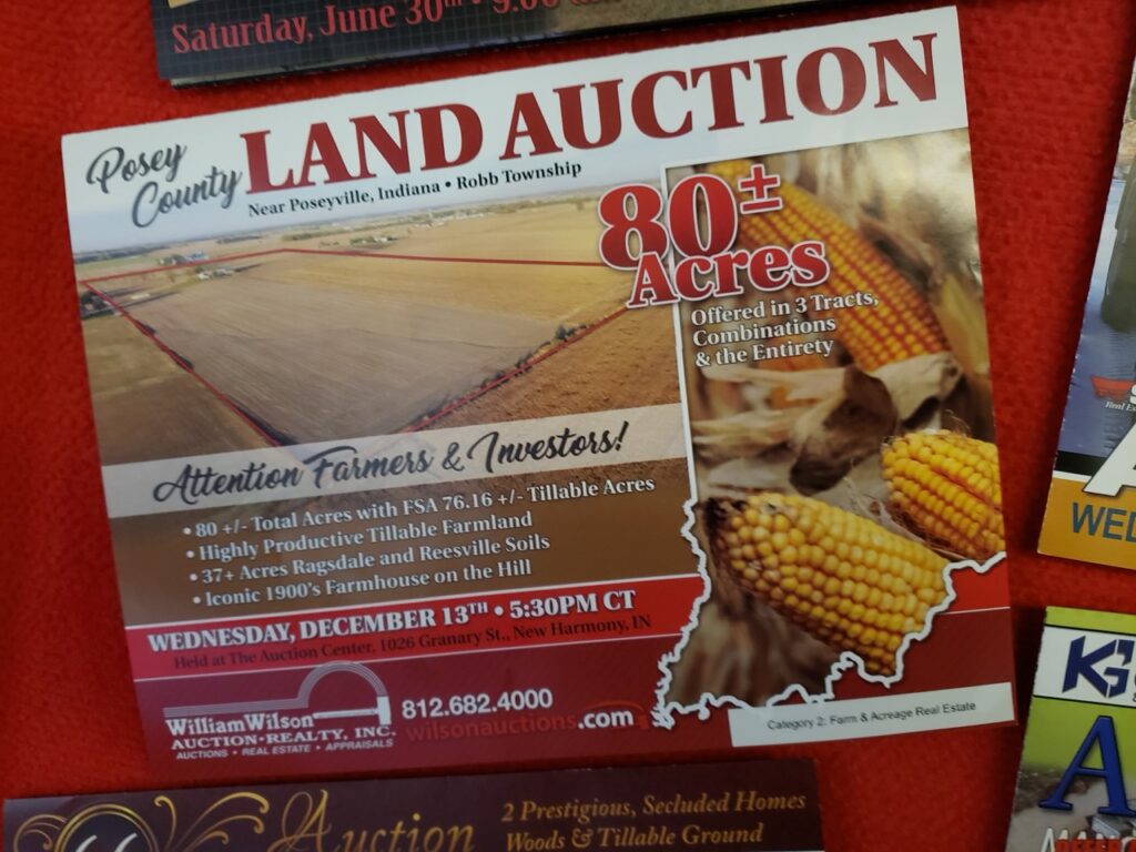 Designed, Printed and Mailed Postcard / Auction Marketing