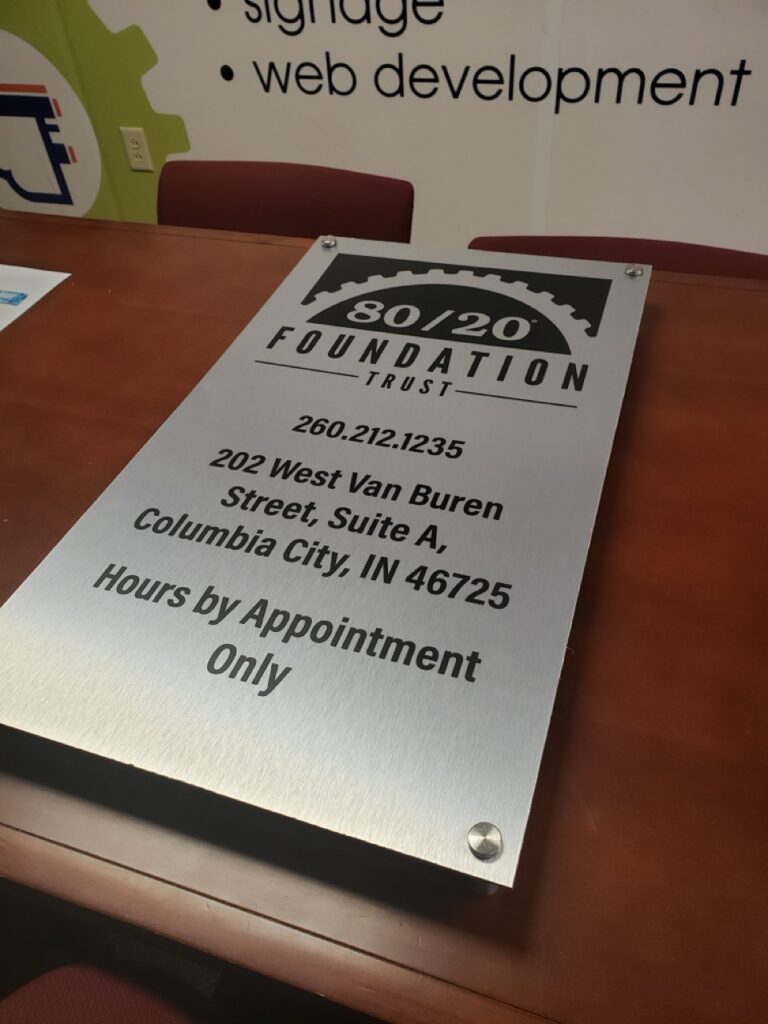 Panel Sign with Standoffs